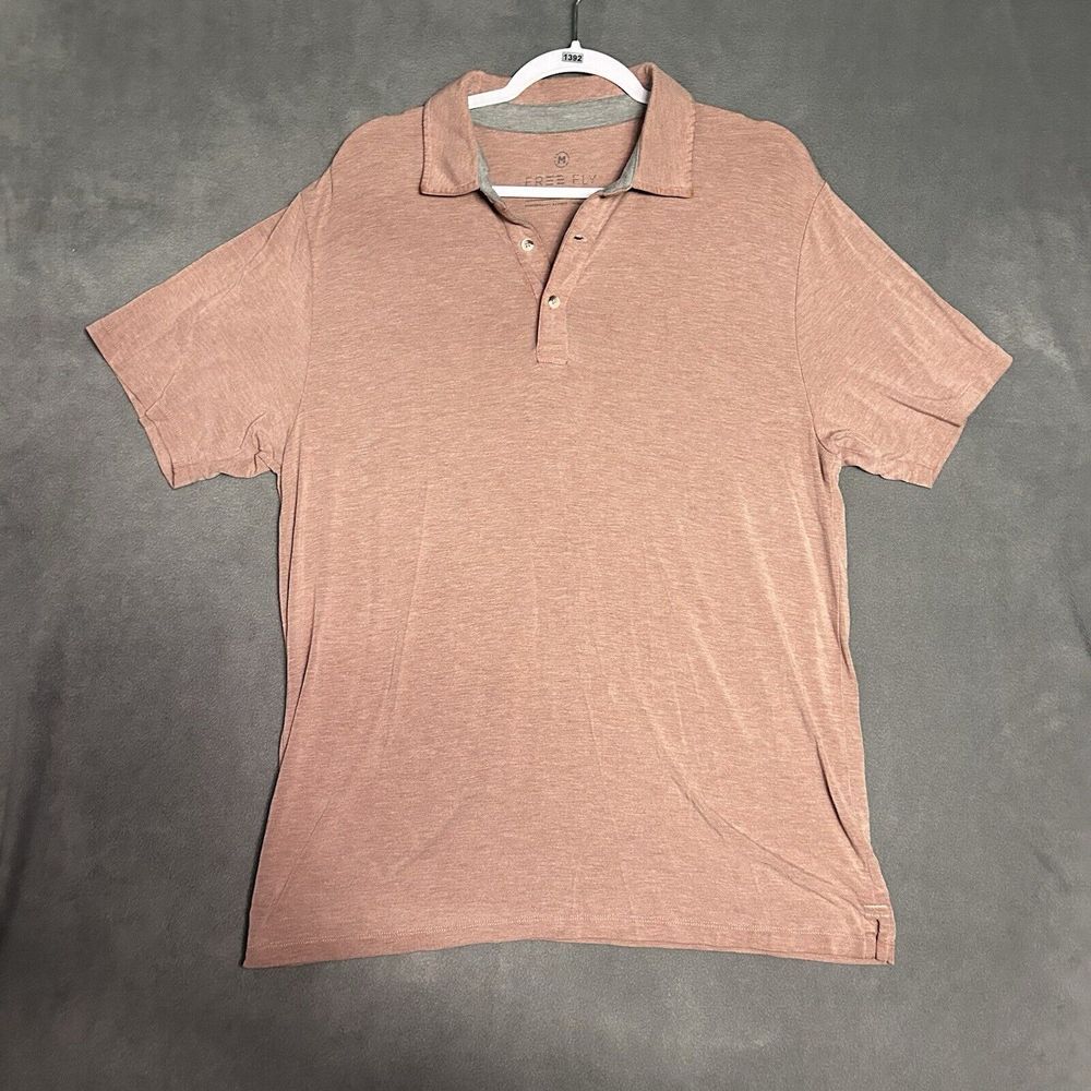 Free Fly Apparel Orange Polo Shirt Classic Short Sleeve
